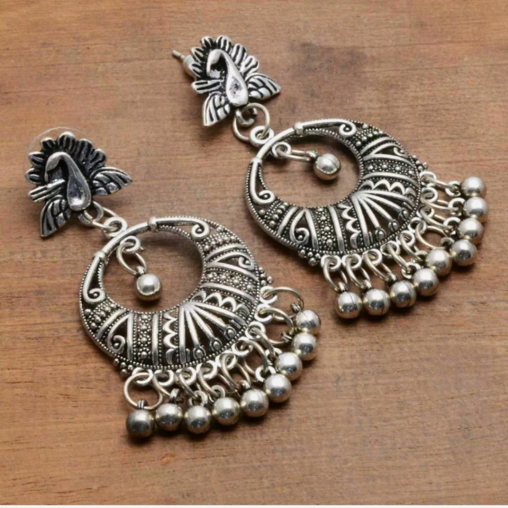 New sterling sterling peacock post dangle earrings - Picture 1 of 2